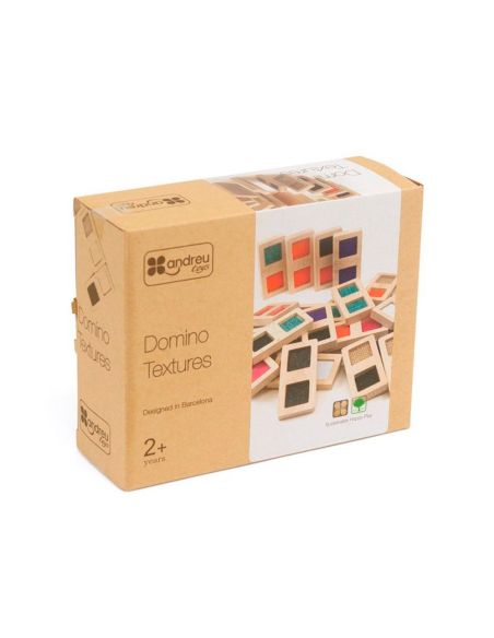 Juego Didactico Andreutoys Domino Sensorial Texturas Madera 28 Piezas|Libreriasalesiana