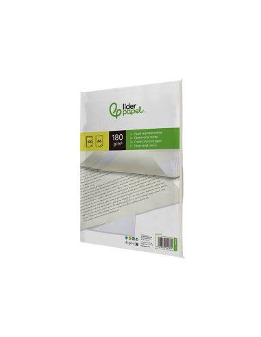 Papel Verjurado Liderpapel A4 180G/M2 Crema Paquete De 100 Hojas