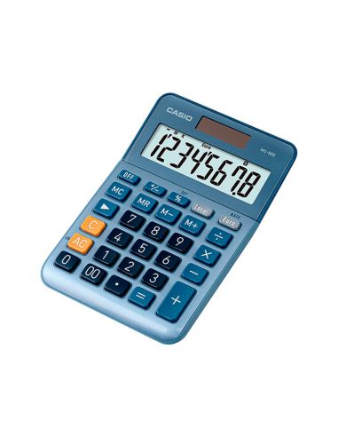 Calculadora Casio Ms-80E Sobremesa 8 Digitos Tx +/- Tecla Doble Cero Color Azul