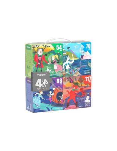Puzle Mideer 4 En 1 Cuento De Hadas 54/70/88/117 Piezas|Libreriasalesiana