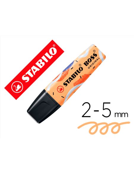 Rotulador Stabilo Boss Fluorescente Original Pastel By Ju Schnee Naranja Palido