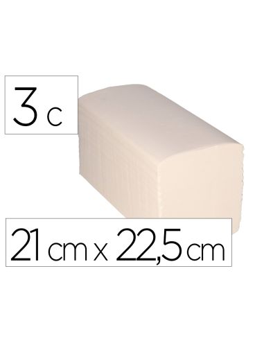 Toalla Secamanos Bunzl Greensource Hidrosoluble Celulosa Blanco Plegado En V 3 Capas 21X22,5 Cm Caja De 15