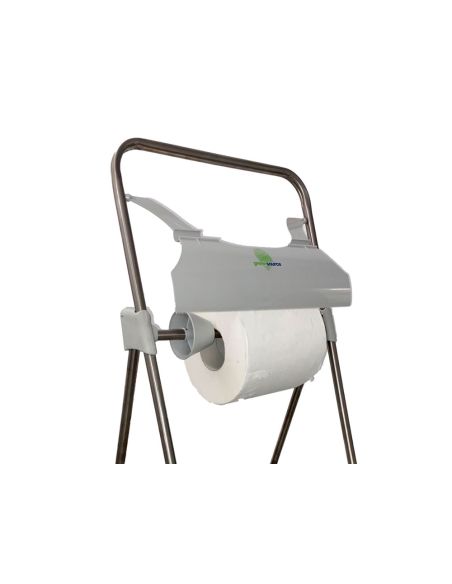 Portabobina Buznl Greensource Tripode Suelo Abs Reciclado Con Sierra De Corte Para Bobinas Papel Celulosa