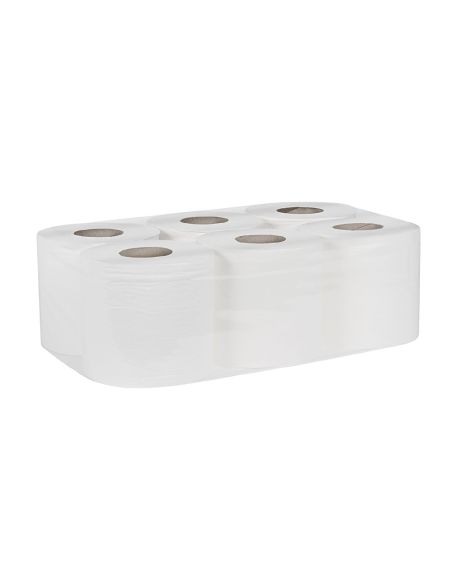 Papel Secamanos Bunzl Greensource 2 Capas Celulosa Blanca 200 Mm X 150 Mt Paquete De 6 Rollos