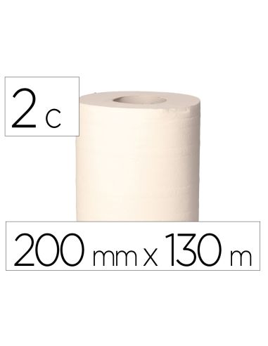 Papel Secamanos Bunzl Greensource 2 Capas Celulosa Blanca 200 Mm X 130 Mt Paquete De 6 Rollos