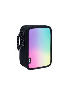 Plumier Escolar Milan Serie Sunset Triple Color Negro 195X55X130 Mm