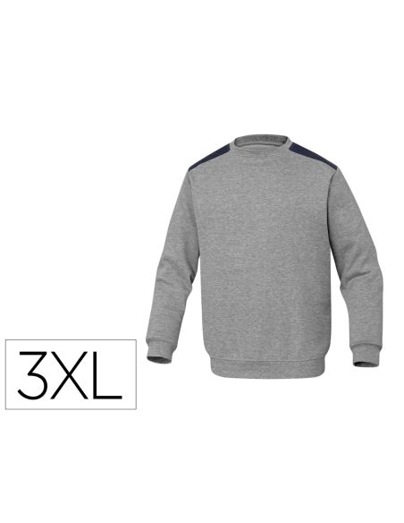 Sudadera Deltaplus Sweat Olino Con Refuerzo En Espalda Y Codos Gris Talla 3Xl