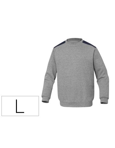 Sudadera Deltaplus Sweat Olino Con Refuerzo En Espalda Y Codos Gris Talla L