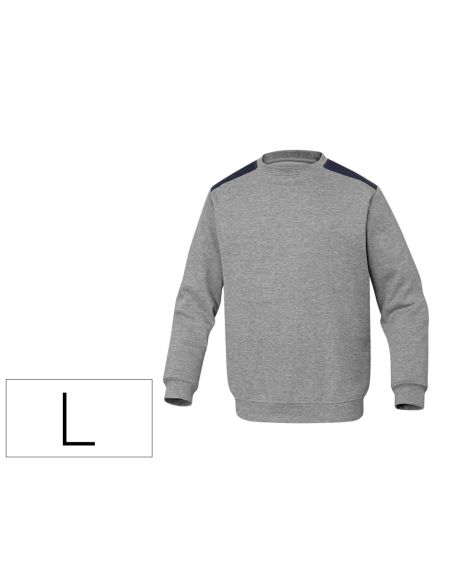 Sudadera Deltaplus Sweat Olino Con Refuerzo En Espalda Y Codos Gris Talla L