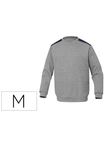 Sudadera Deltaplus Sweat Olino Con Refuerzo En Espalda Y Codos Gris Talla M