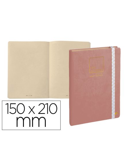 Libreta Quo Vadis Life Journal Dots Metodo Bullet 15X21 Cm 215 Hojas 90 Gr Tapa Kraft