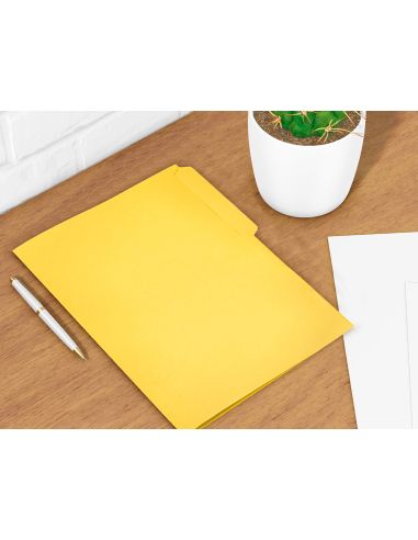 Subcarpeta Cartulina Liderpapel Folio Pestaña Izquierda 240G/M2 Amarillo