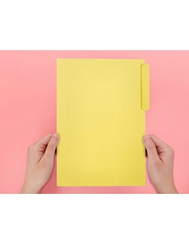 Subcarpeta Cartulina Liderpapel Folio Pestaña Izquierda 240G/M2 Amarillo
