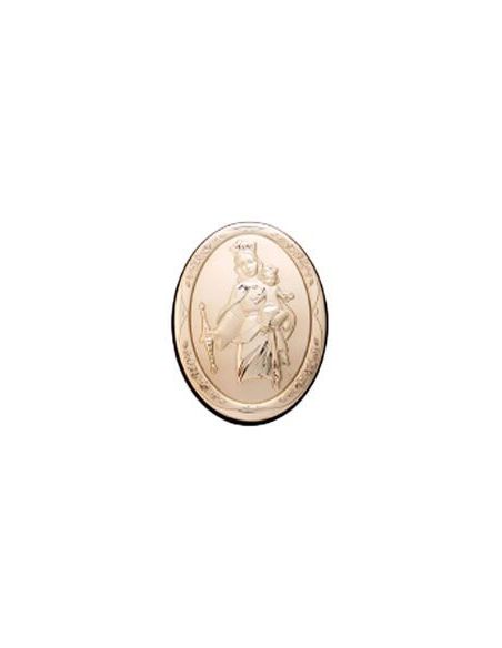 Cuadro Oval Plata Maria Auxiliadora 8X10Cm
