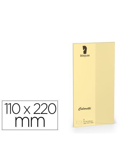Sobre Rossler Coloretti Dl Americano Color Marron Arena 110X220 Mm Pack De 5 Unidades