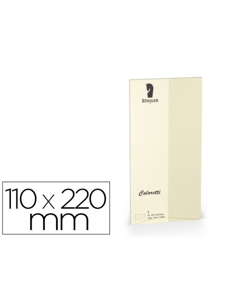 Sobre Rossler Coloretti Dl Americano Color Marmol Crema 110X220 Mm Pack De 5 Unidades