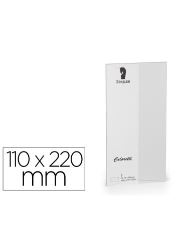 Sobre Rossler Coloretti Dl Americano Color Gris Claro 110X220 Mm Pack De 5 Unidades