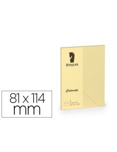 Sobre Rossler Coloretti C7 Color Marron Arena 81X114 Mm Pack De 5 Unidades