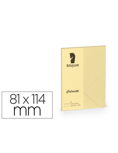 Sobre Rossler Coloretti C7 Color Marron Arena 81X114 Mm Pack De 5 Unidades