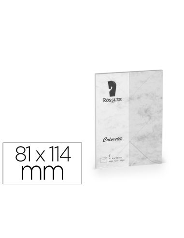 Sobre Rossler Coloretti C7 Color Marmol Gris 81X114 Mm Pack De 5 Unidades