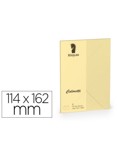 Sobre Rossler Coloretti C6 Ministro Color Marron Arena 114X162 Mm Pack De 5 Unidades