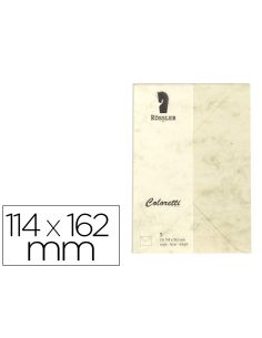 Sobre Rossler Coloretti C6 Ministro Color Marmol Crema 114X162 Mm Pack De 5 Unidades