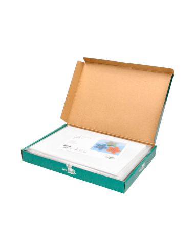 Cartulina Liderpapel A4 180G/M2 Blanco Paquete De 25+5 Hojas En Carpeta Dossier Transparente Con Cierre Velcro