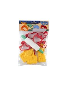 Juego Jovi Rodillo Para Plastilina + 12 Moldes Formas Surtidas