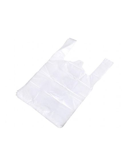 Bolsa Camiseta Reciclada 70% Blanca 50 Mc 35X50 Cm Apta Legislacion De Bolsas 2021
