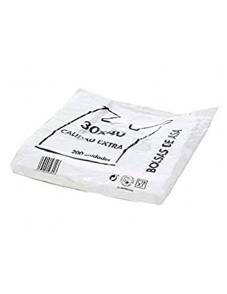 Bolsa Camiseta Reciclada 70% Blanca 50 Mc 35X50 Cm Apta Legislacion De Bolsas 2021