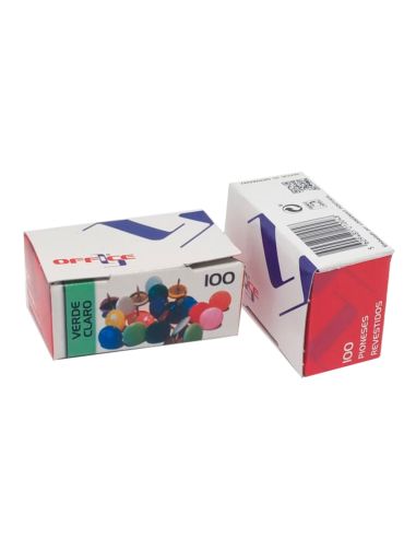 Chincheta Lismania Office Color Verde Caja De 100 Unidades