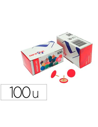 Chincheta Lismania Office Color Rojo Caja De 100 Unidades