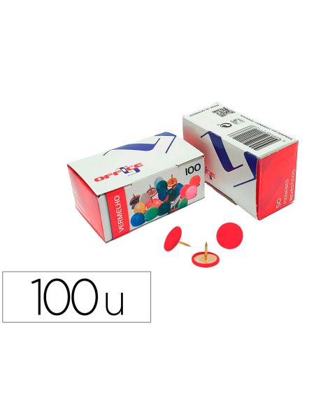 Chincheta Lismania Office Color Rojo Caja De 100 Unidades