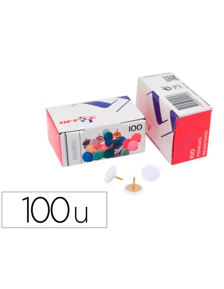 Chincheta Lismania Office Color Blanco Caja De 100 Unidades