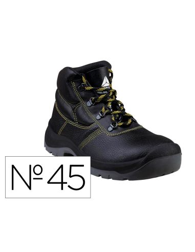 Botas Deltaplus De Seguridad Piel Crupon Pigmentada Suela Pu Bi-Densidad Color Negro Talla 45