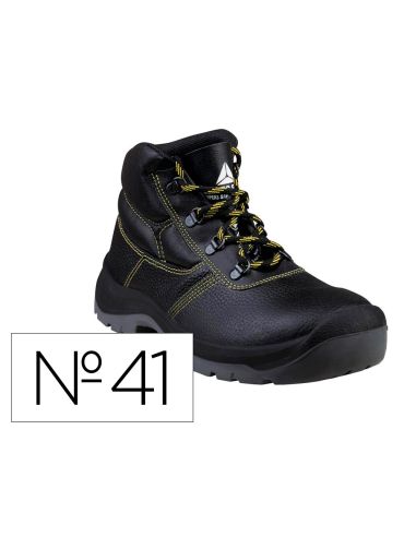 Botas Deltaplus De Seguridad Piel Crupon Pigmentada Suela Pu Bi-Densidad Color Negro Talla 41