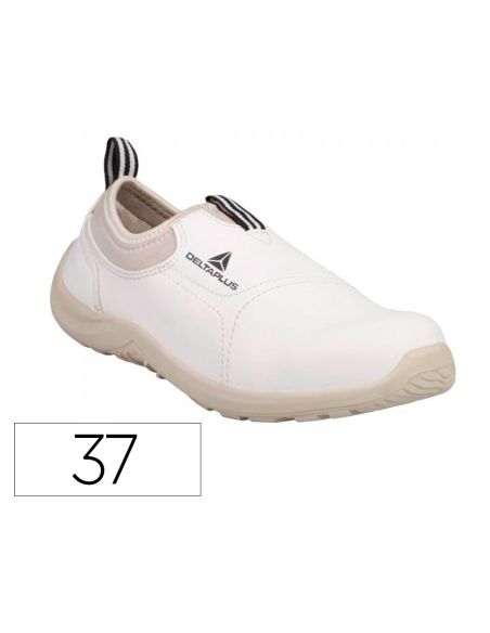 Zapatos De Seguridad Deltaplus Microfibra Pu Suela Pu Mono-Densidad Color Blanco Talla 37