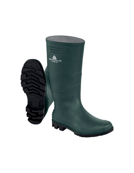 Botas Deltaplus De Seguridad Stone Pvc Verde Suela De Tacos Talla 47