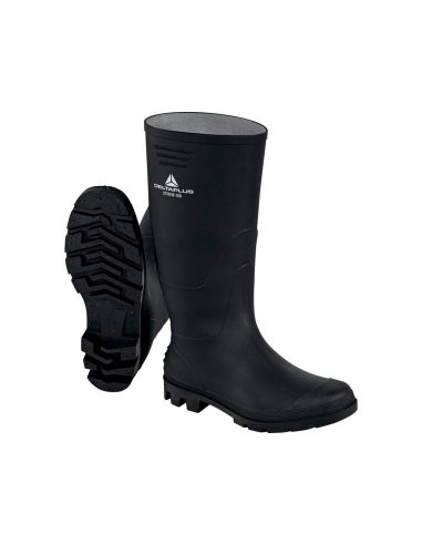 Botas Deltaplus De Seguridad Stone Pvc Negro Suela De Tacos Talla 44
