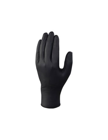 Guantes De Nitrilo Deltaplus No Empolvado Desechable Talla 10 Color Negro Caja De 100 Unidades