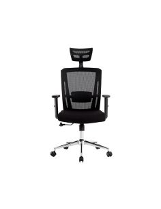 Silla Giratoria Q-Connect Ergonomica Respaldo Alto Y Reposacabeza Ajustable En Altura 1180+100X630X625 Mm