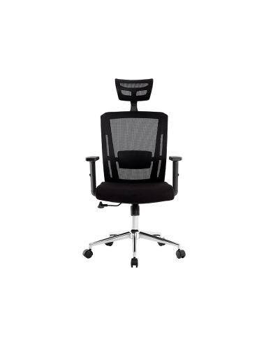 Silla Giratoria Q-Connect Ergonomica Respaldo Alto Y Reposacabeza Ajustable En Altura 1180+100X630X625 Mm