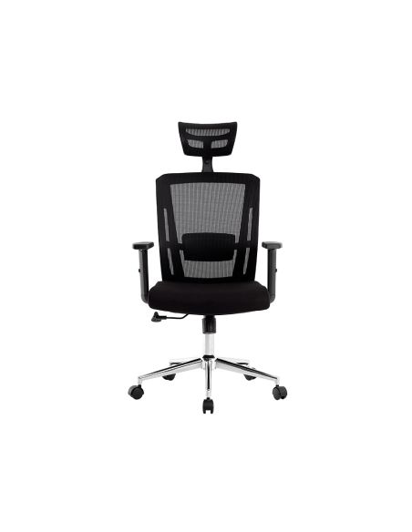 Silla Giratoria Q-Connect Ergonomica Respaldo Alto Y Reposacabeza Ajustable En Altura 1180+100X630X625 Mm