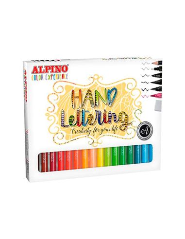Rotulador Alpino Metallic Lettering Doble Punta Estuche De 12 Unidades Colores Surtidos
