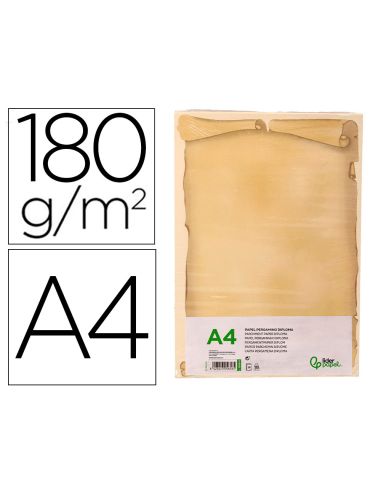 Papel Pergamino Liderpapel Din A4 Diploma 180 Gr Paquete De 50 Hojas