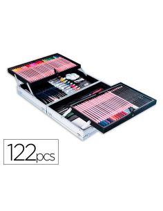 Maletin De Pinturas Daler Rowney Metalico 122 Piezas 347X94X240 Mm