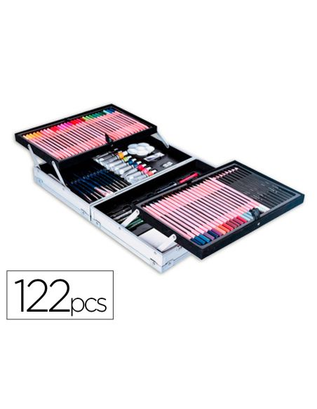 Maletin De Pinturas Daler Rowney Metalico 122 Piezas 347X94X240 Mm