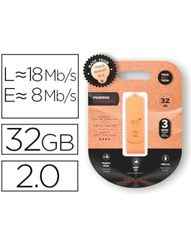 Memoria Usb Tech One Tech Ecotech Biodegradable 32 Gb Usb 2.0