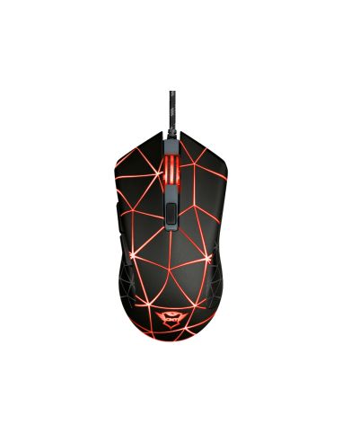 Raton Trust Gxt133 Locx Gaming Optico Luces Led 800-4000 Ppp 6 Botones Usb 2.0 Cable 1,80 M Color Negro