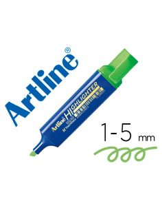 Rotulador Artline Fluorescente Eks-600 Verde Punta Biselada